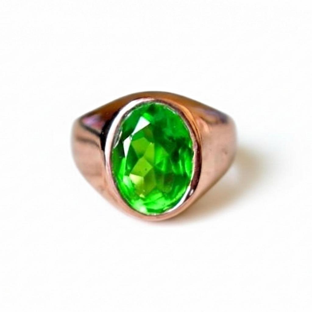 Natural Green Peridot Signet Ring, 925 Solid Sterling Silver, Oval Shape Gemstone Ring, Promise Ring, Gift for Her