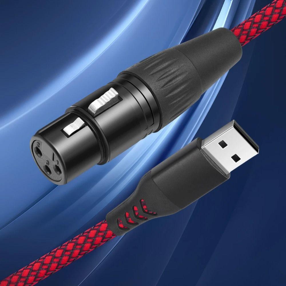 Multifunction Mic Link Converter Cable Male To Female USB To XLR Adapter  Microphones or Recording