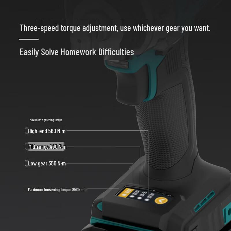 Dayi 20V Cordless Brushless Impact Wrench 560N·m CN plug (adapter included)