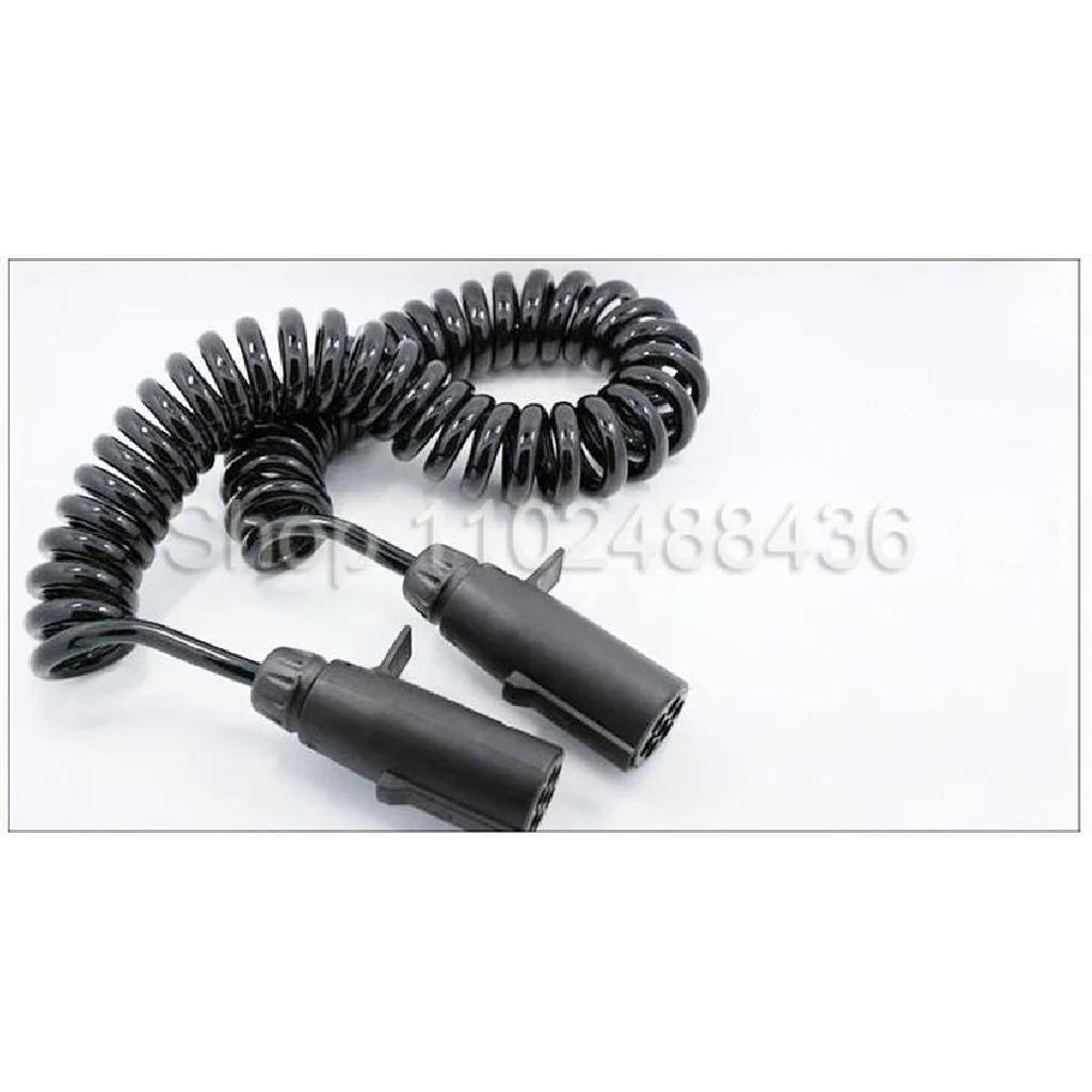 Truck Trailer Cable Semi-trailer Connection Cable 7-core Spiral Cable Assembly Power Reel Trailer Breakaway Electrical Plugs