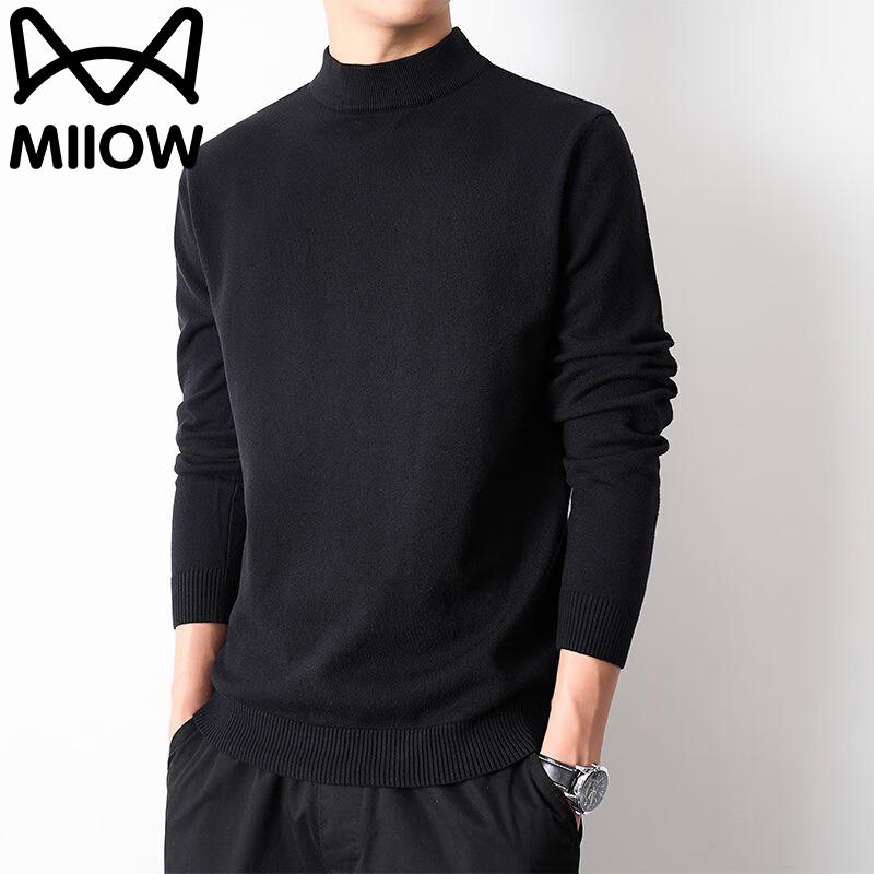 MIIOW Men's Half-Turtleneck Knit Sweater
