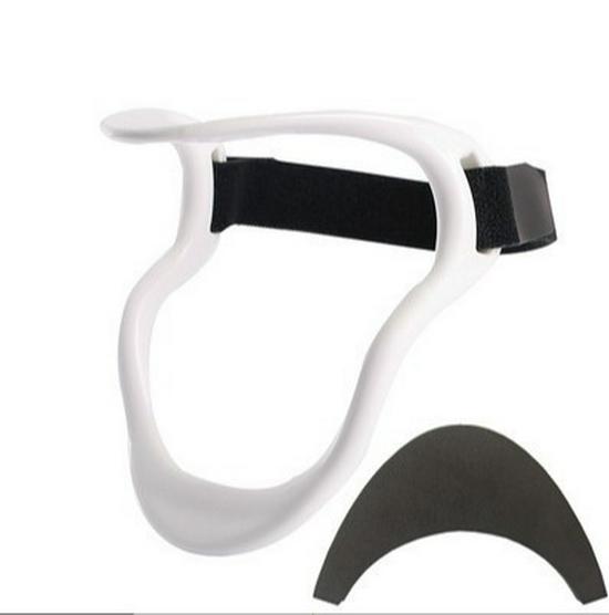 Breathable White Neck Brace: Adjustable Height, Anti-Forward Posture, Portable Support for Neck Lines