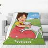 Heidi The Girl Of The Alps Blanket Coral Fleece Plush Textile Decor Super Warm Throw Blanket for Bed Bedroom Plush Thin Quilt