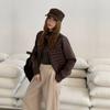 Womens Winter Casual Puffer Coat Knit Sleeve Slim Fit Stand Collar Everyday Outerwear