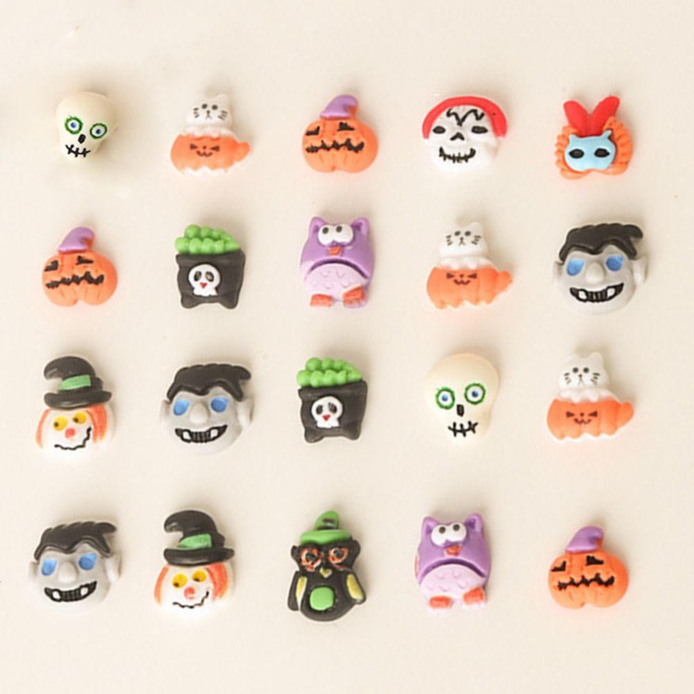 

20шт украшения для ногтей Хэллоуин дизайн ногтей горный хрусталь мини 3D украшения для ногтей креативные женщины