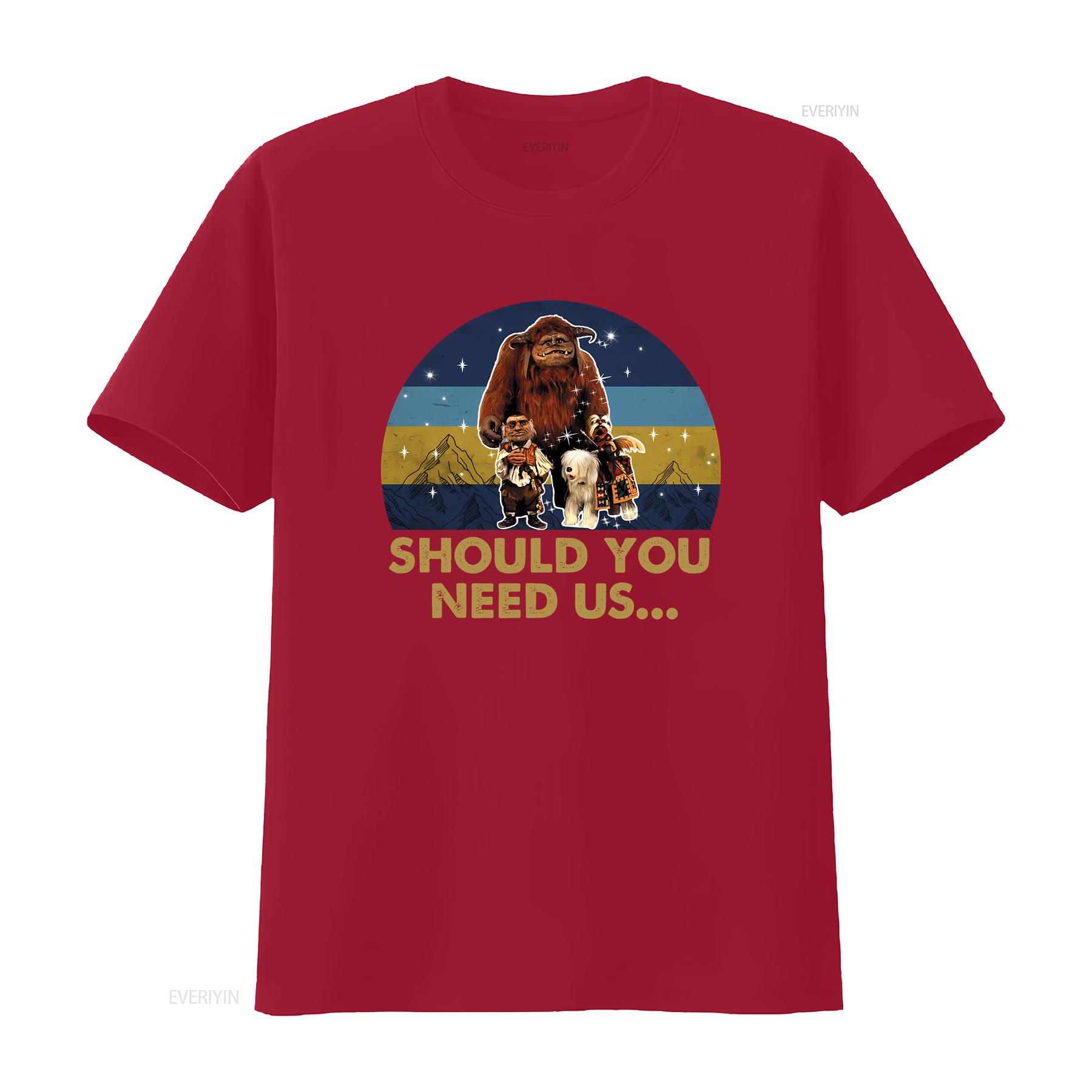 

Labyrinth Should You Need Us Vintage T Shirt And Friends Movie Fan vintage Washed Versatile Stretched Breathable S