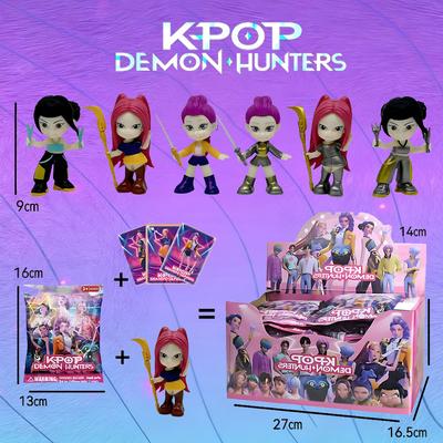 Caixa Surpresa Anime Caçadores de Demônios Mini Figuras Kpop Fofo PVC Caixa Mistério Colecionável Modelo de Boneca Item Decorativo