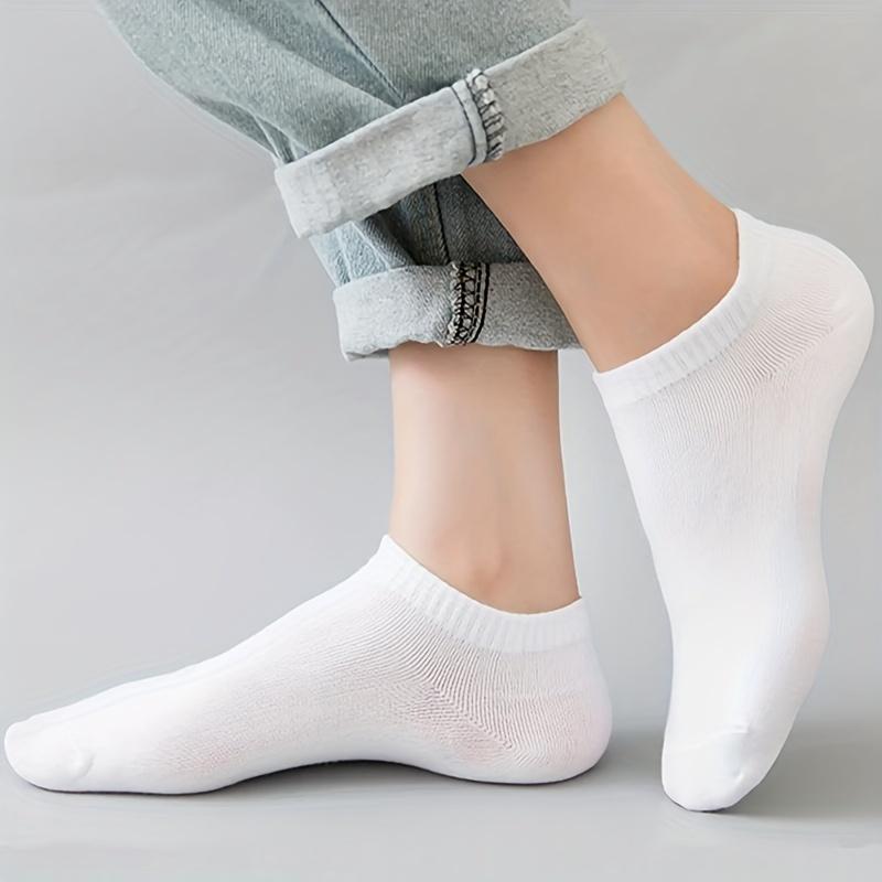 high quality15 Pairs Simple Unisex Solid Socks, Soft & Lightweight Low Cut Socks, Women's Stockings & Hosiery