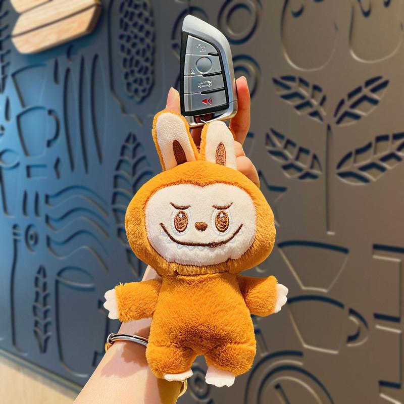 Adorable Plush Bubble Rabbit Keychain Cute Cartoon Key Ring For Students And Car Lovers