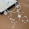 French light luxury flower fringed pearl necklace women's niche design sense long clavicle chain high sense sweater chain women