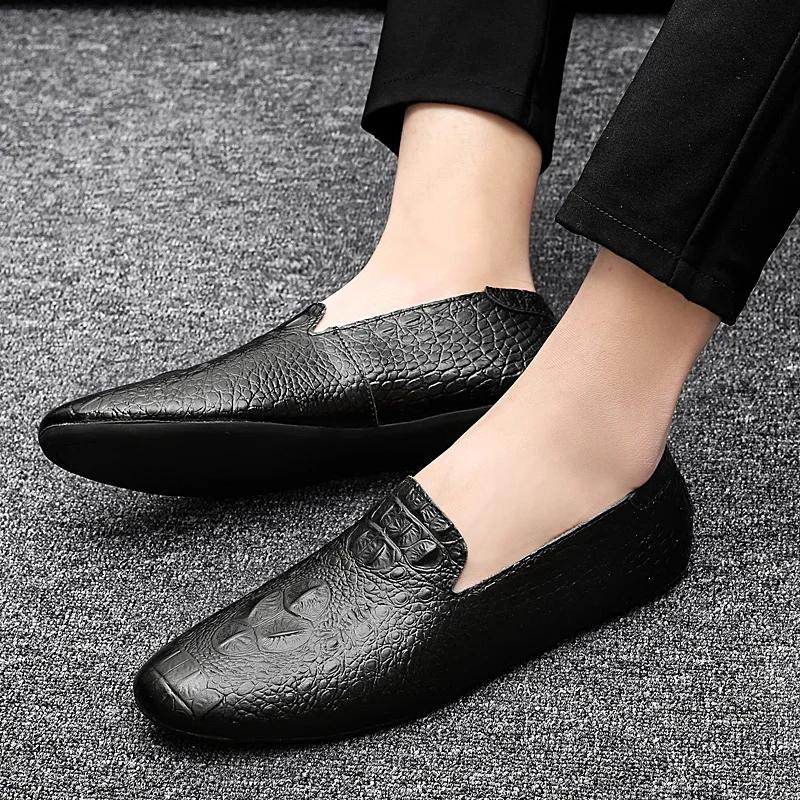 Men Shoes Moccasins Genuine Leather Casual Driving Slip On Shoes Fashion Men Loafers Outdoor Moccasins Italian Shoes for Men L5