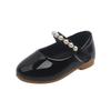 Girls' leather shoes, Korean style pearl buckle princess shoes, children's soft-soled black shoes for little girls, baby performance shoes, runway
