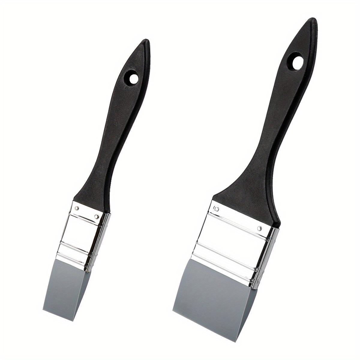 2pcs Large Flexible Flat Paint Brushes Set - Soft, Durable, and Easy-to-Clean Color Shapers for Smooth Acrylic Paint Application