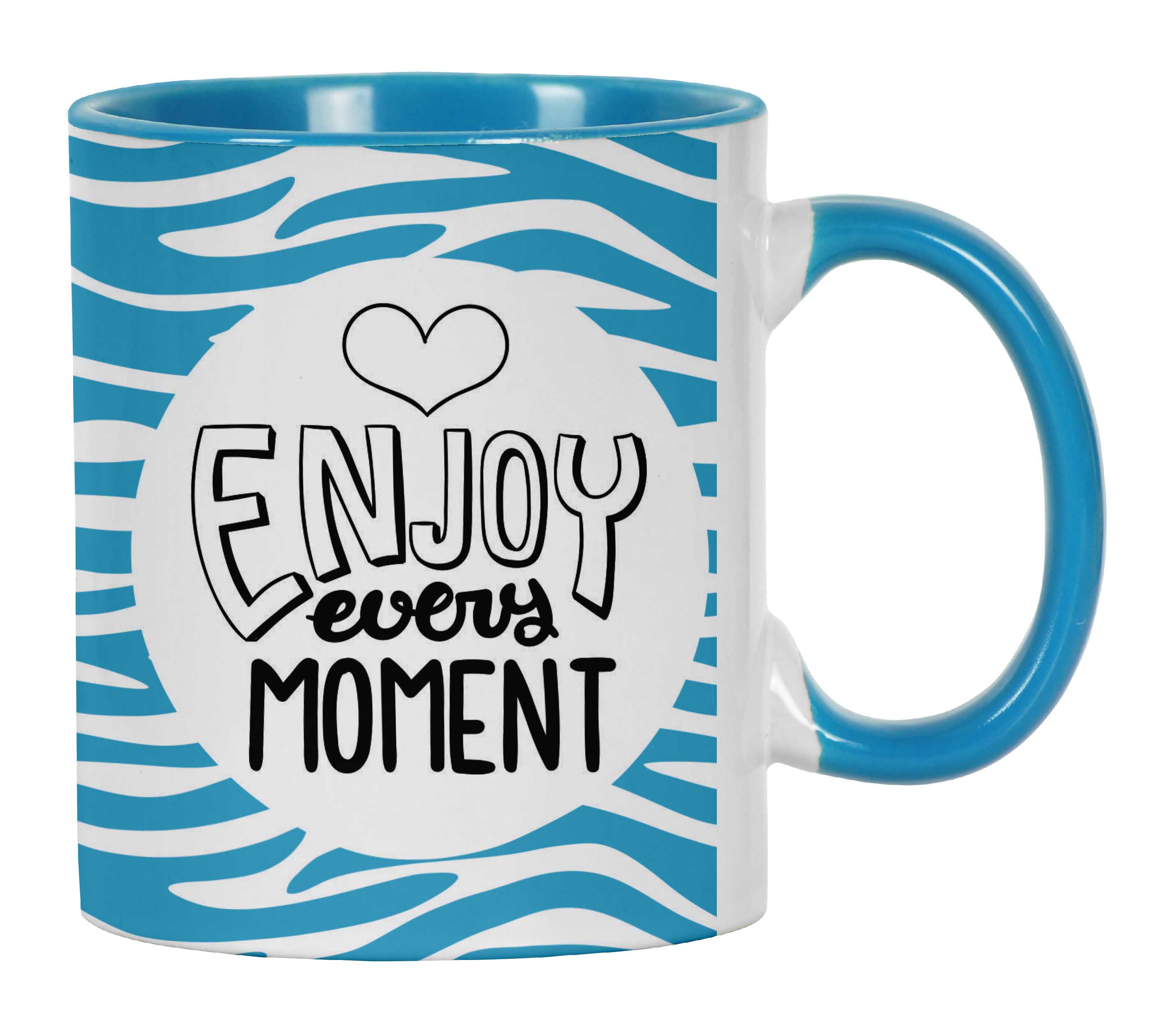 

Inkdotpot Керамічні чашки для кави на 11 унцій. Насолоджуйтесь кожною миттю. Позитивне мислення. Цитати. Подарунок для 11oz небо синє кольору