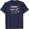 Classic Action Movie T-Shirt Featuring Fighter Jet and American Flag Design