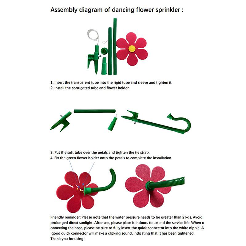 Sun Flower Sprinkler Showerhead Water Dispenser Shaking Showerhead Water Dispenser Garden Children's Play Lawn Garden Sprinkler