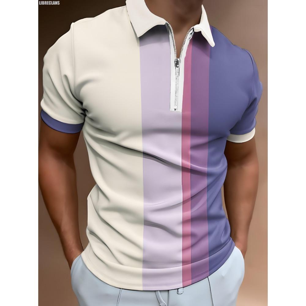 

Мужской мяч для поло в клетку в стиле ретро, напечатанный на 3D-принтере, на молнии, модный топ с короткими рукавами 3XL