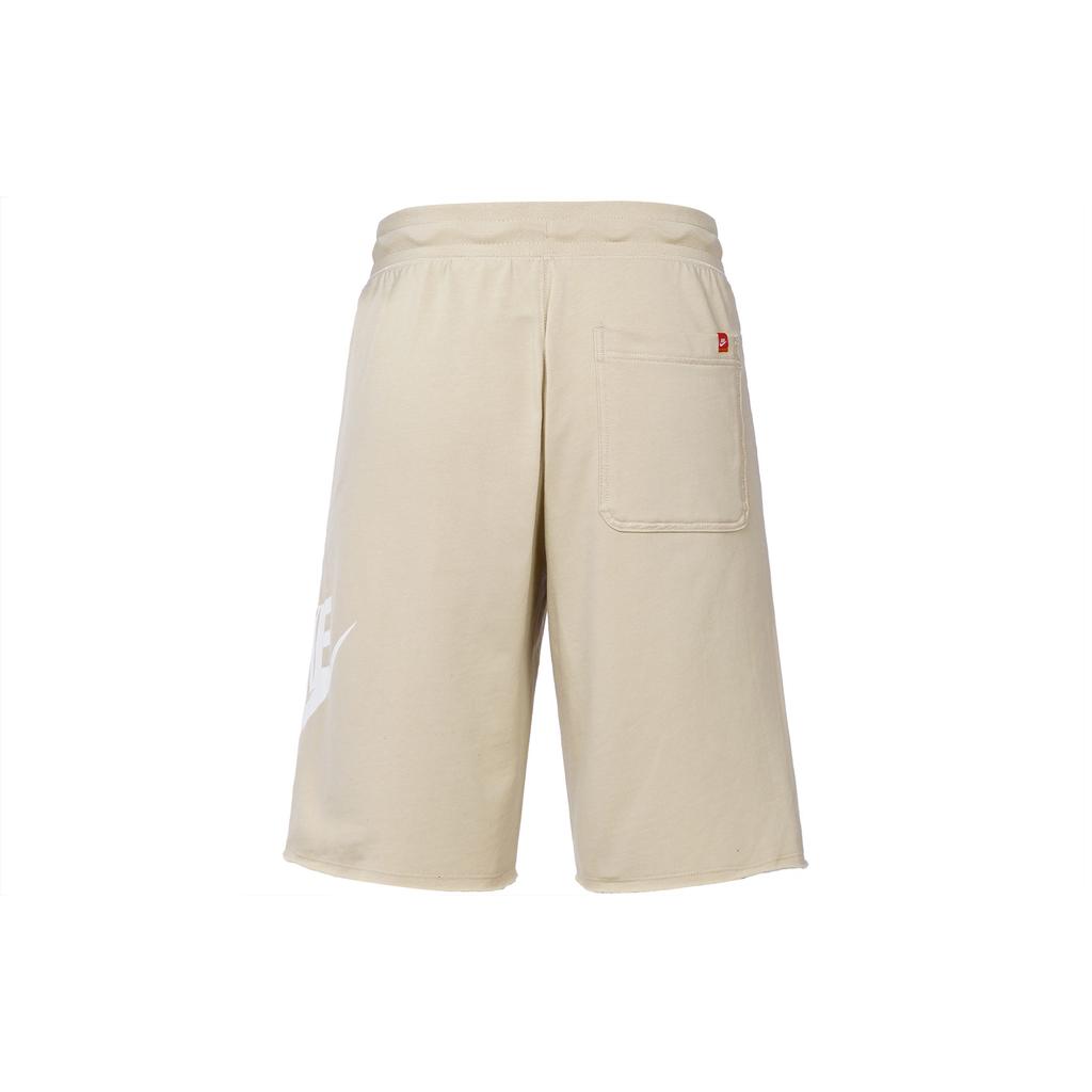 Nike Solid Color With Brand Logo Print Drawstring Casual Shorts Men Bottoms Beige 836278-206