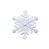 White Snowflake Embroidered Fabric Patch - Adhesive Backing for Coat & Pants Decor
