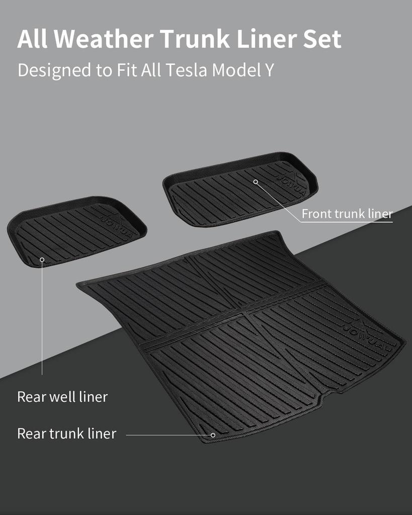 JOWUA Model Y Trunk Liner Drive Compatibility Not All-Weather (Right-Hand Guaranteed)