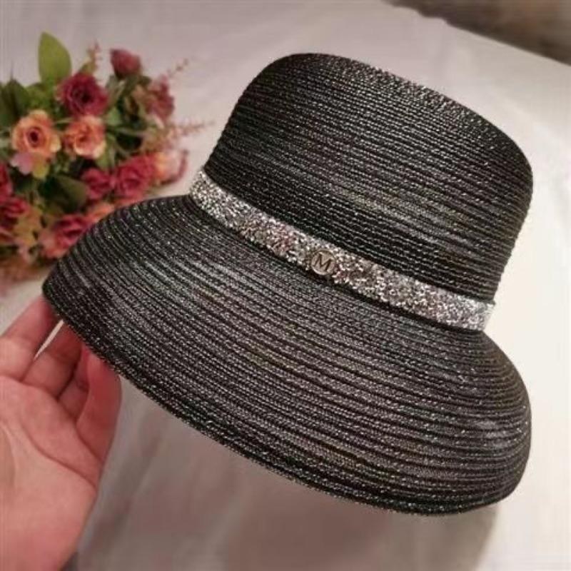 Hut Damen Frühling und Sommer Sonnenschutz Atmungsaktiv Retro Sonnenhut Damen Modischer Hut Vielseitiger Reise-Shopping-Strandhut