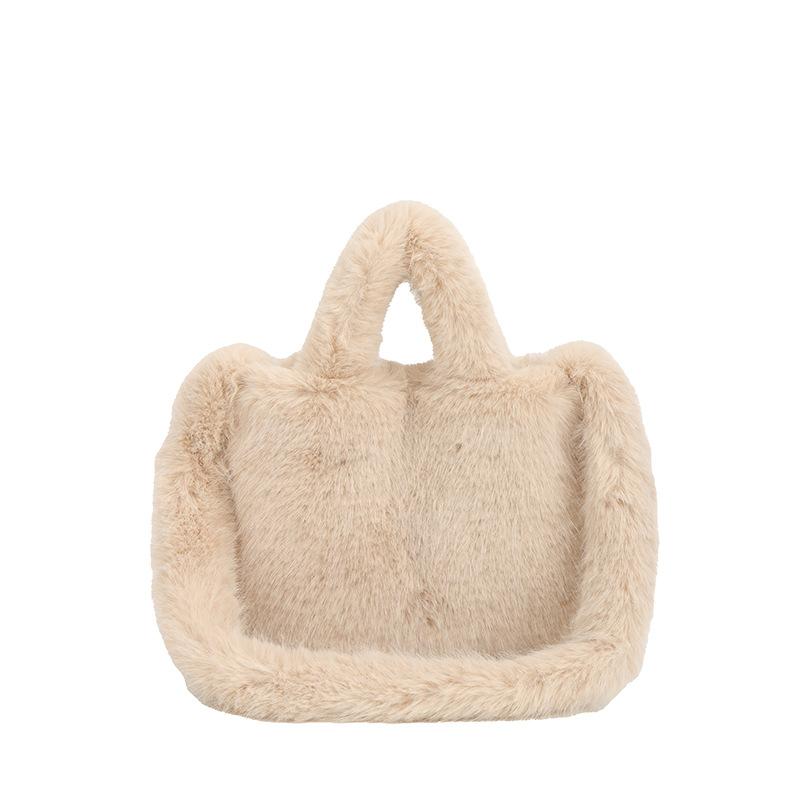 2025 Autumn New Single Shoulder Fluffy Handbag Fashionable Fluffy Crossbody Handbag Women's Casual Texture Plush Bag