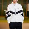 Li Ning Logo Sports Fashion Collection, Fleece Lined Stand Collar Cardigan Thermal Logo Sports Jacket Unisex Ivory AWDRE29-1