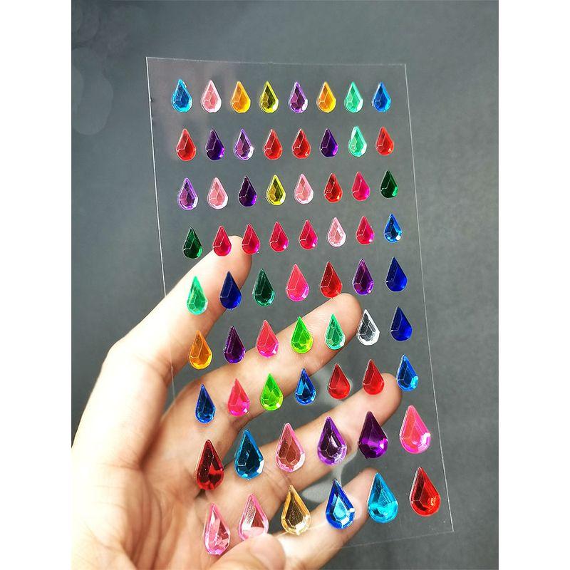 

Exciting Silver White Nail Stickers Flat Bridal Makeup Diamond in the Debris Drop drill-Color