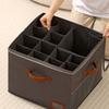 Oxford Cloth 16 Grids Shoe Storage Box Large Capacity Folding Shoe Storage Containers Reinforced Handle with Clear Lid