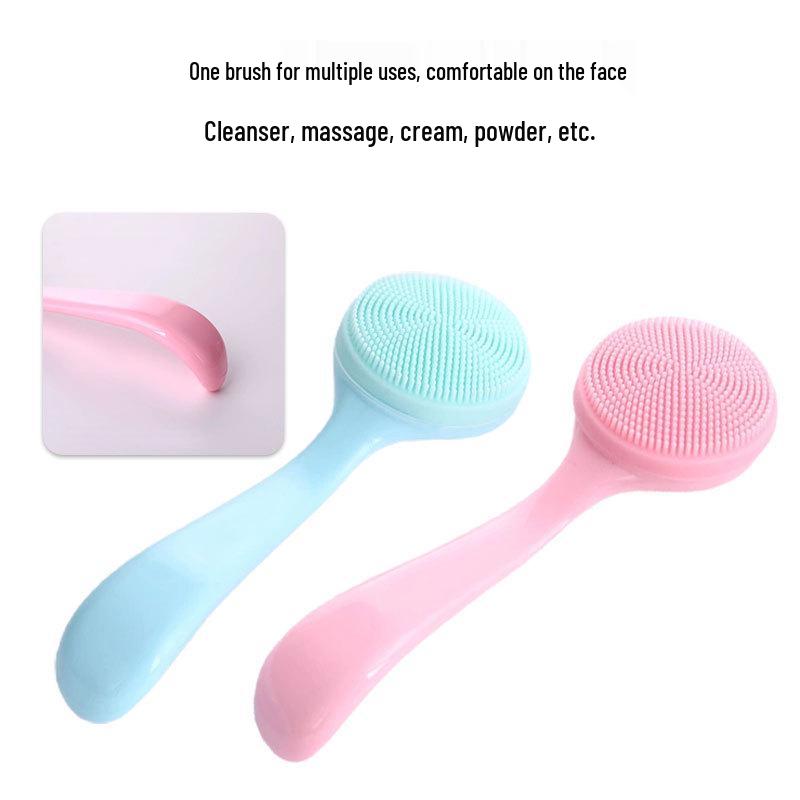 Portable Silicone Facial Cleansing & Makeup Remover Brush - Soft Blackhead Remover Tool