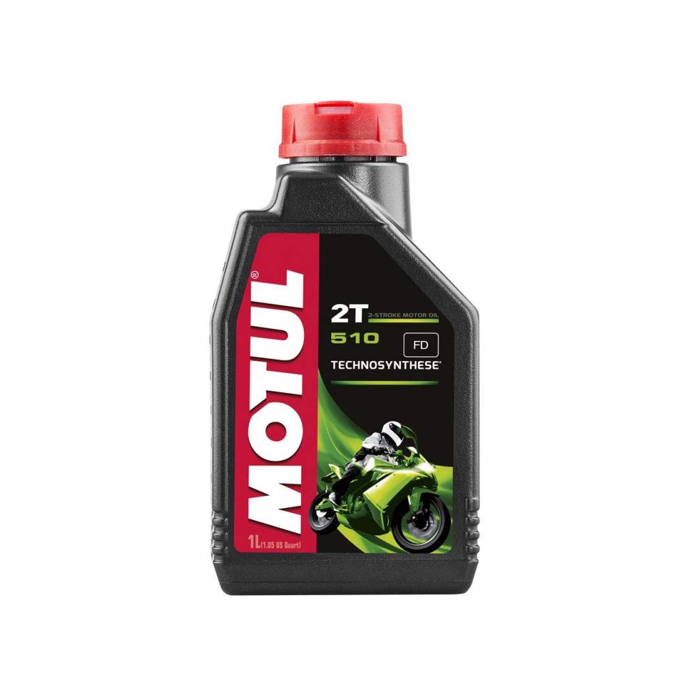 Motul 510 2T 2-Stroke Motorcycle Engine Oil (Mixed/Separated), Synthetic, Genuine, 1L