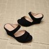 Fashion Wedge Heel Thick Sole Lady Sandals Summer Casual High Heels Women Shoes Sexy Pumps Fad Flip Flops Solid Sandals Women Slippers