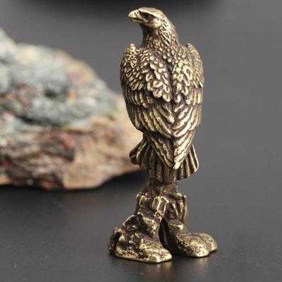 Kartal Heykeli Heykel El Yapımı El Sanatları Süsleme Vintage Bakır Kuş Heykelciği Ev Ofis Masası Hayvan Dekorasyonu