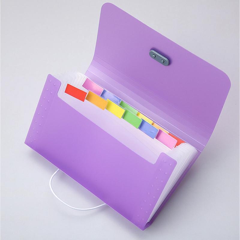 A6 Expanding File Folder Buckle Wallet Organ Bag Documents Folders Organizer File Pouch Bill Folder Family School Office Binder Quality