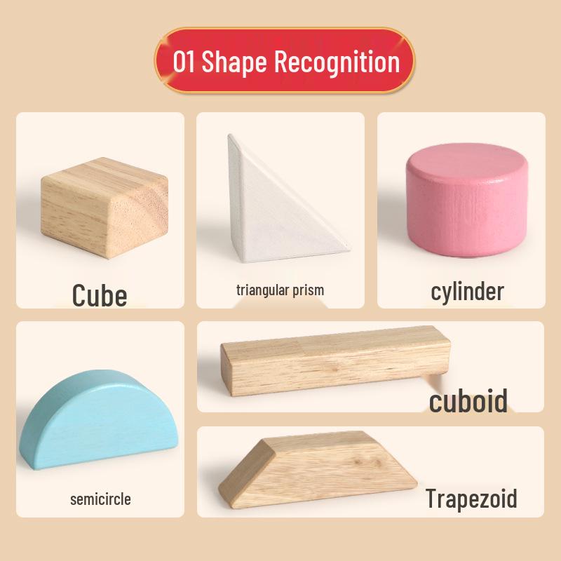 Creative Wooden Building Blocks for Toddlers: Early Educational Imagination Toys
