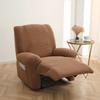 Elastic Armchair Cover 1 Seater Polar Fleece Recliner Sofa Cover Non-Slip Relax Accent Reclining Sofa Cover Living Room