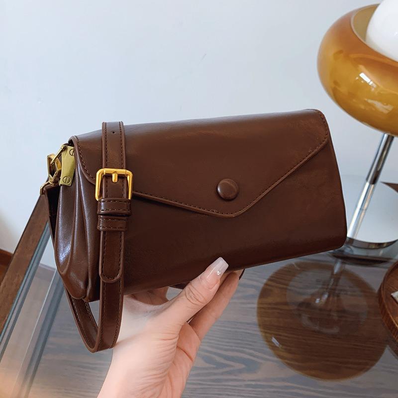 Single Shoulder Bag, Elegant Crossbody Bag, Casual and Simple Business Casual Soft Leather Bag
