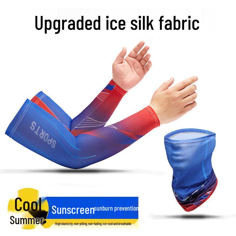 Sport Style Sun Protection Breathable Cycling Arm Warmers for Men and Women - Thin Ice Silk Sleeves