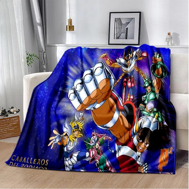 3D-Retro-Saint-Seiya-Anime-Cartoon-Decke, weiche Überwurfdecke für Zuhause, Schlafzimmer, Bett, Sofa, Picknick, Reisen, Büro, Decke für Kinder