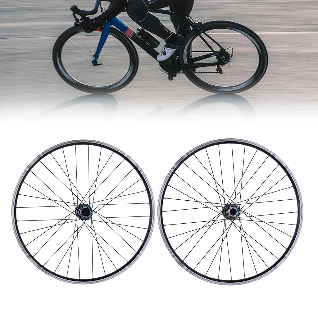 27.5In MTB Wheelset Aluminum Alloy Disc Brake Ready(441lbs Load Capacity) - Quick Release Front Rear Black Mountain Bike Wheels