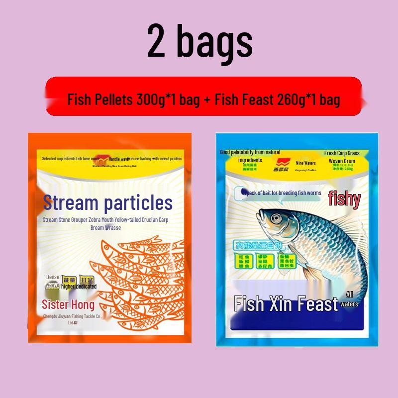 Western-Style Fish & Insect Bait: Egg Yolk, Milk, Fishy Flavor with Red Tail, Green Scale, Shrimp, and Red Worm - Single Pack.