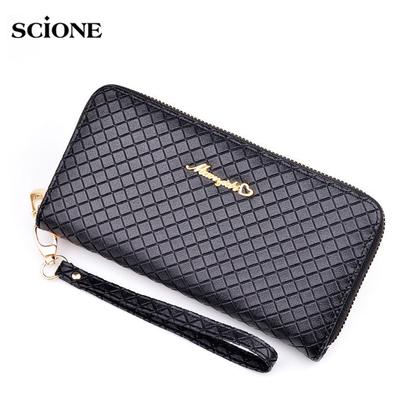 Portafoglio da donna Pochette selvaggia Borsa per cellulare semplice Borsa per il cambio piccola con motivo a quadri sul temperamento