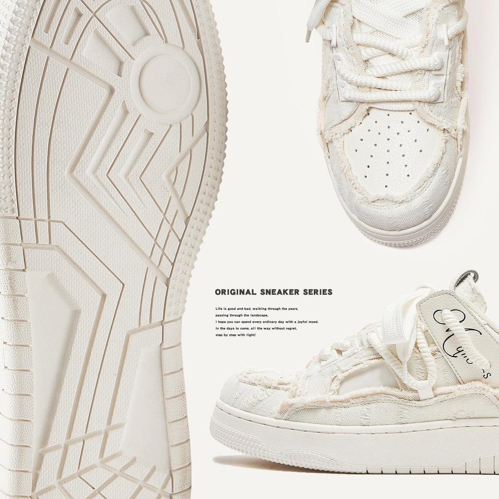 Aesthetic Series Thick-Soled Height-Increasing Sneakers - Trendy Unisex White Shoes