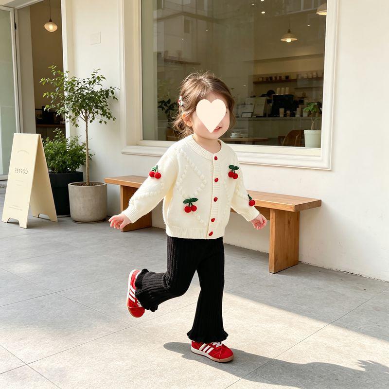 Boys Girls Knit Sweater Single Top / 2Pcs Set Soft Knitted Fabric Warm Children Casual Outfit For Daily Wear