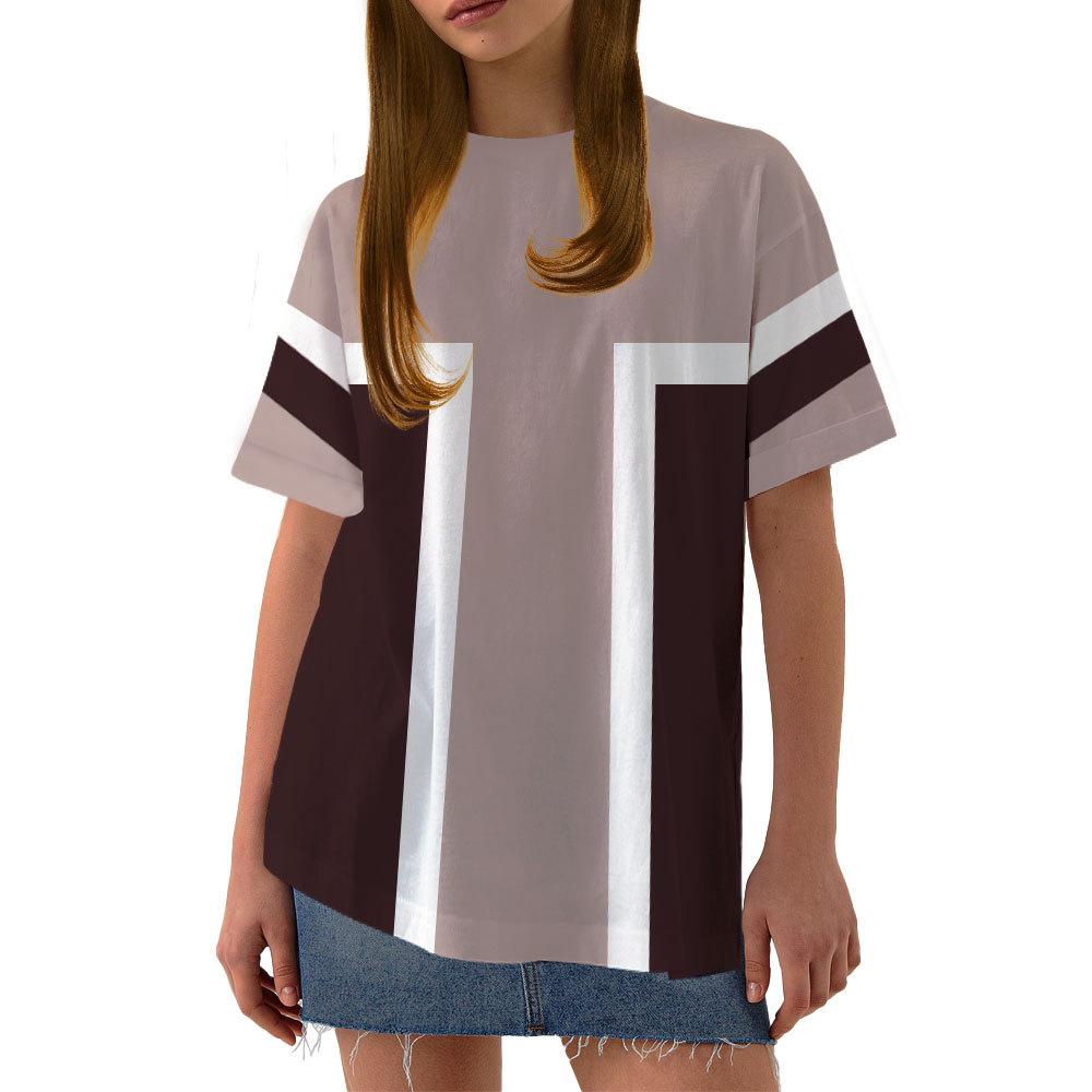 

Женская футболка с коротким рукавом и круглым вырезом с 3D-принтом, повседневная, стильная и модная летняя одежда 6XL