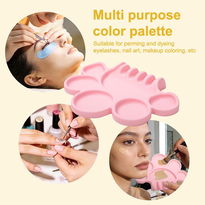 Silicone Paint Palette With Pen Holder Pigment Dispensing Tray Art Student Tools Painting Supplies For Watercolor Oil Propylene