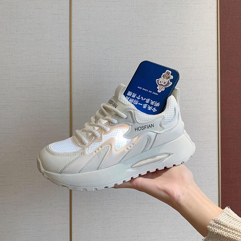 thick-soled pink dad shoes women's summer thin new small mesh breathable lightweight casual sneakers