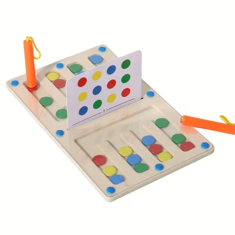 

Four Color Walking Game Chess Magnetic Maze Sorting Montessori Sliding Puzzle Board Memory Toy Preschool Activity For Toddlers