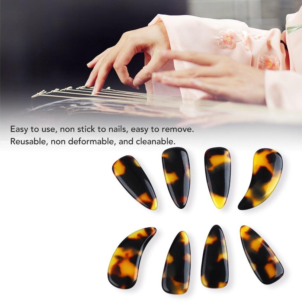 8PCS Plastic Guzheng Finger Picks Chinese Zither Picks Guzheng