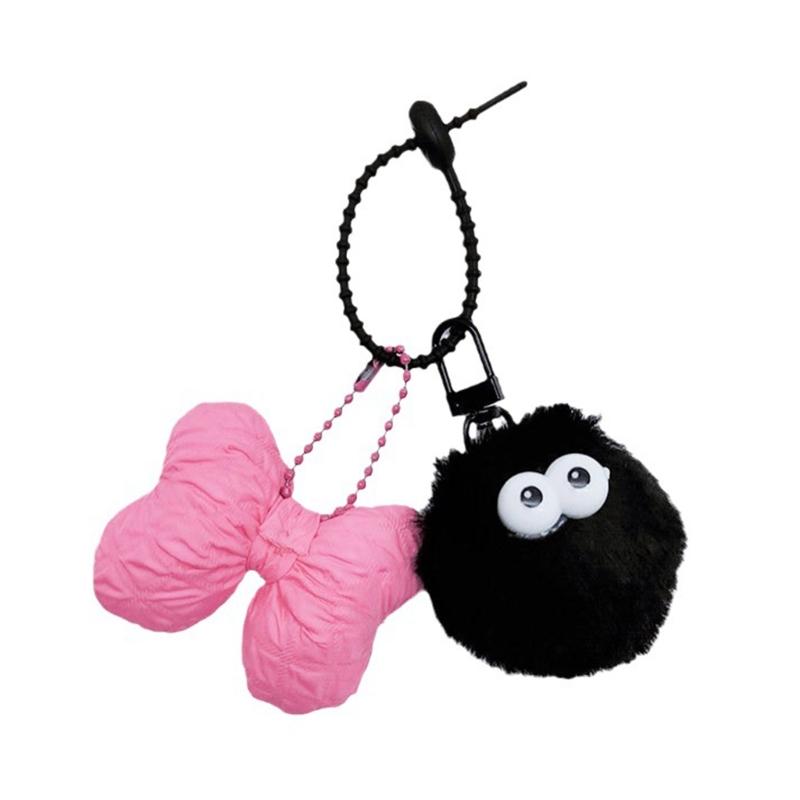 Cartoon Plush Monsters Pendant Phone Straps Lanyard Pocket Keychain Strap Backpack Charm Car Keys Decoration Chain